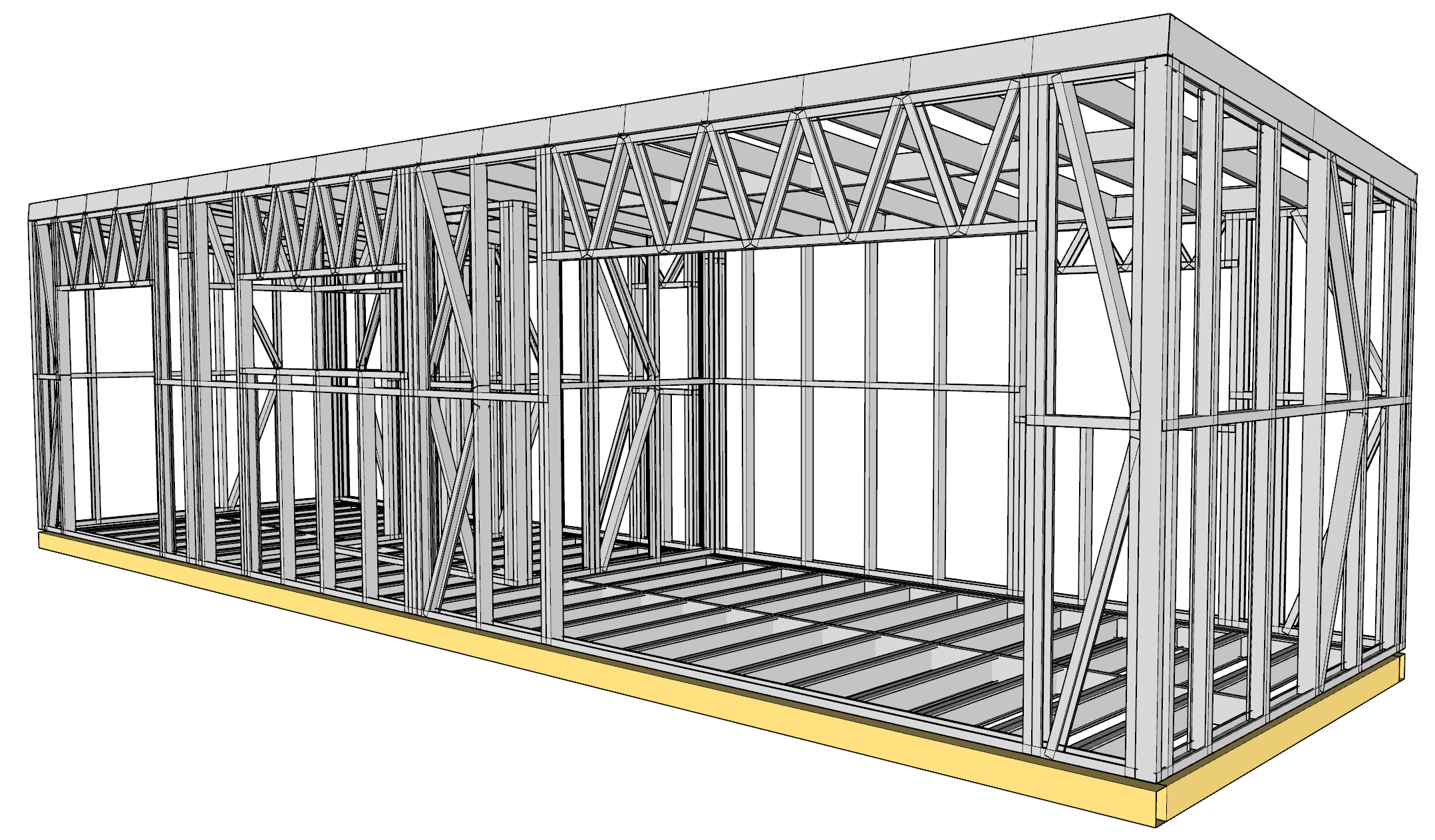 CB1083 steel frame render