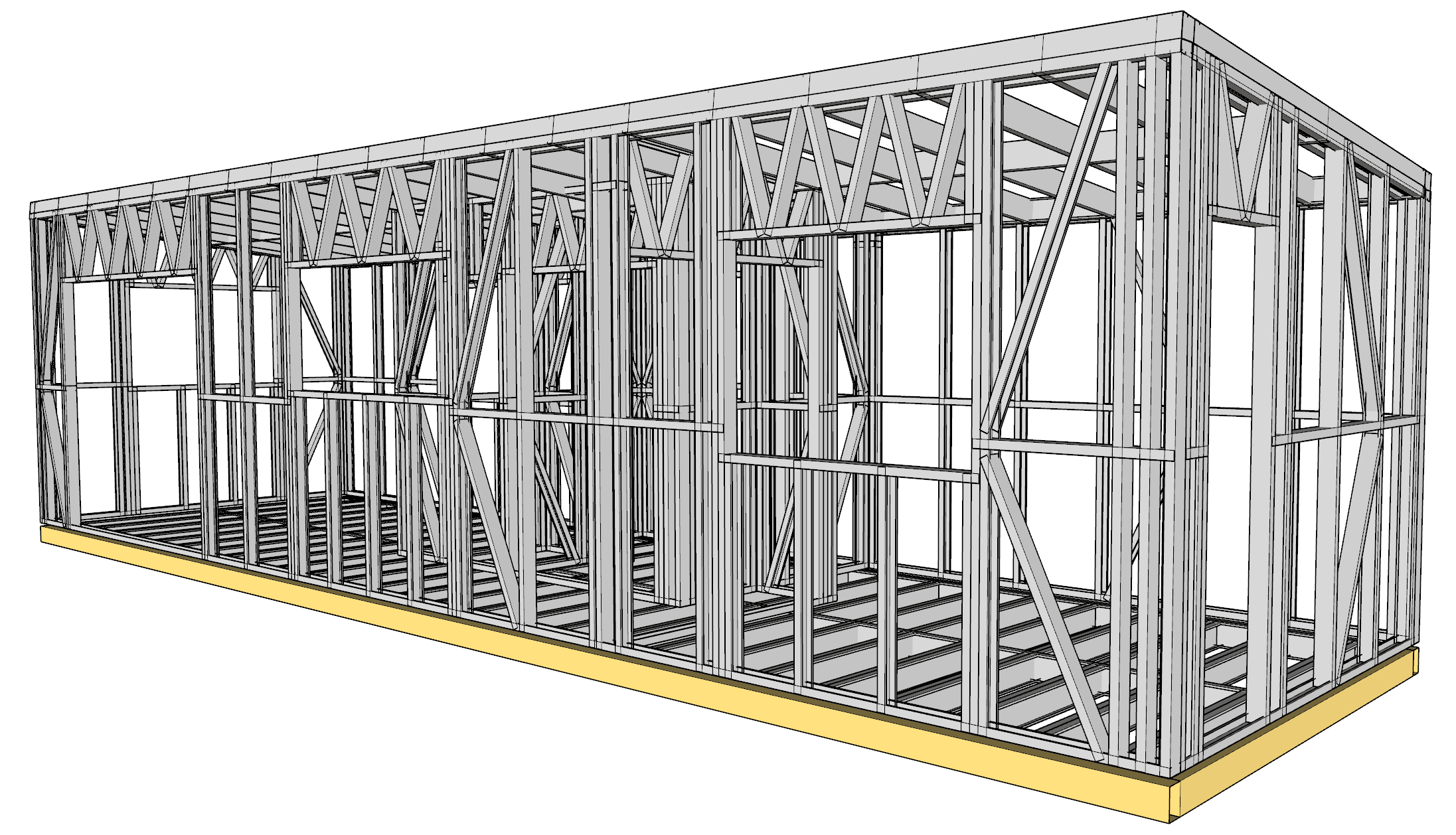 32.5m² One-Bedroom Cabin — frame render