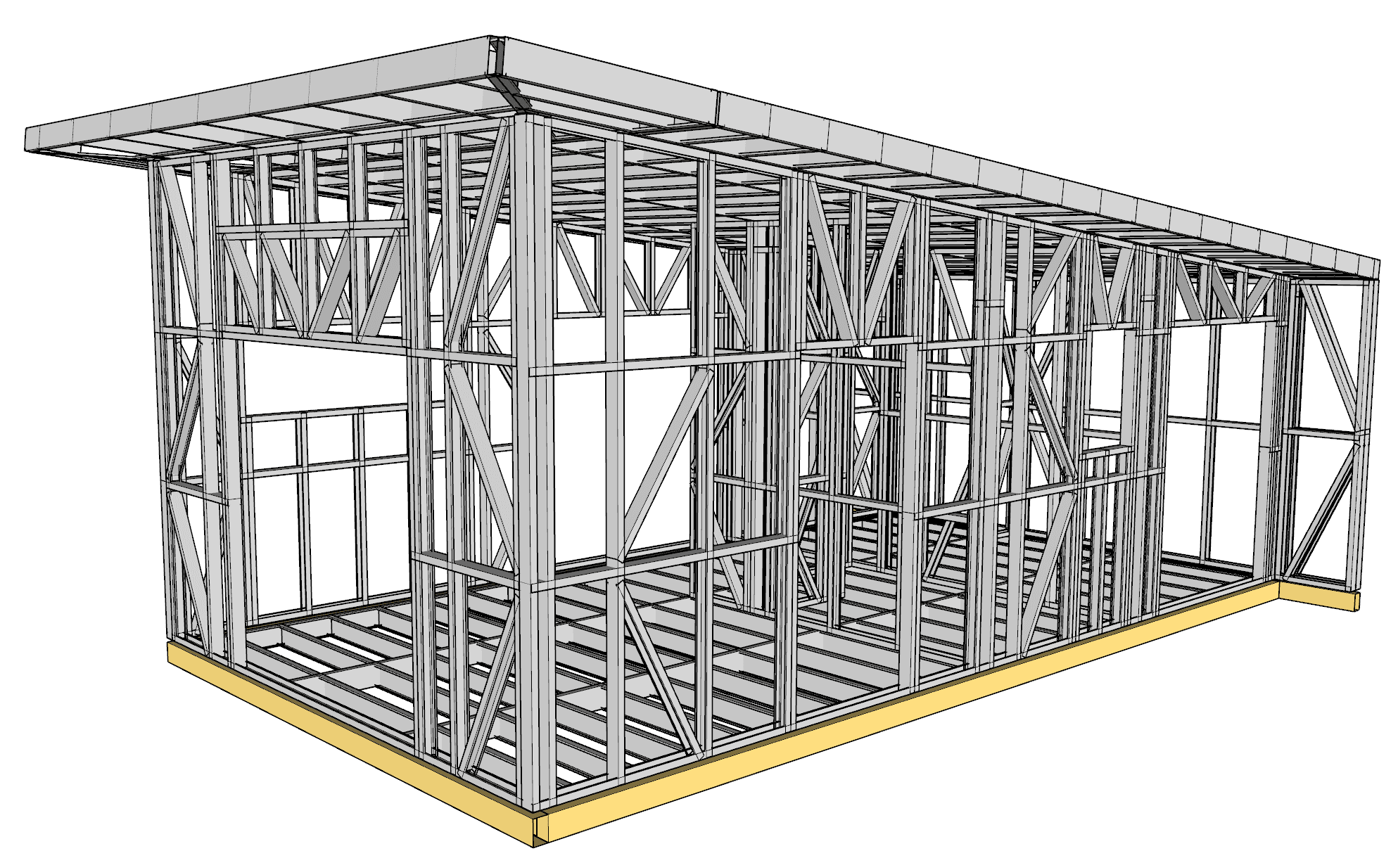 CB7541 steel frame render