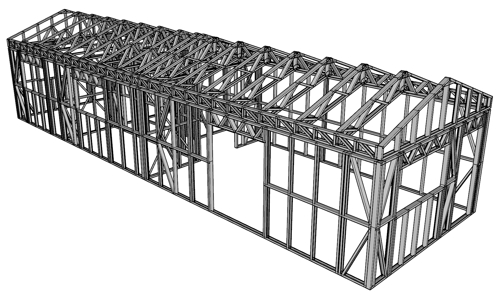 GF14425 steel frame render