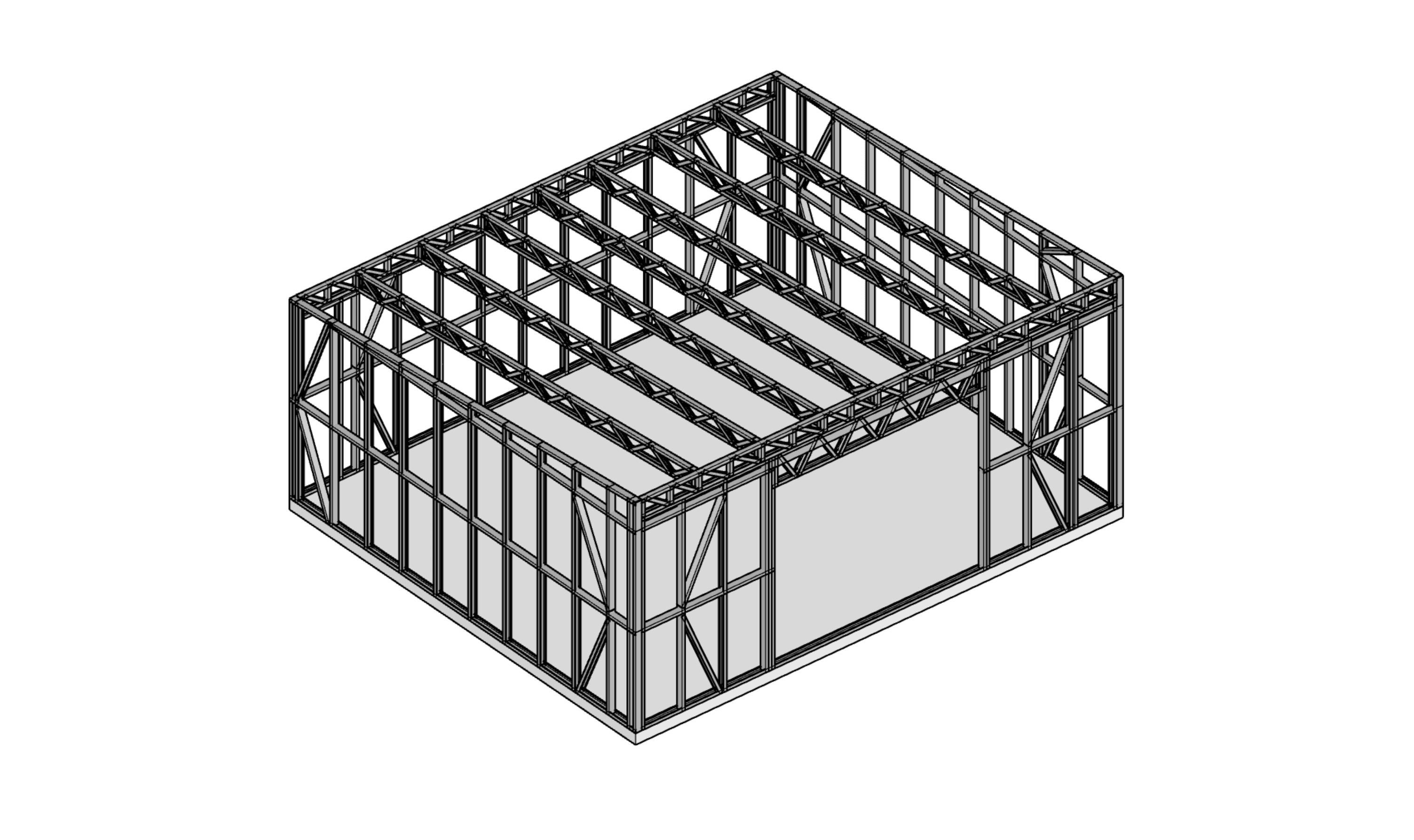42m² Farm Shed — frame render